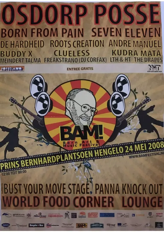 Poster editie 2008 BAM! Festival Hengelo (Ov.)