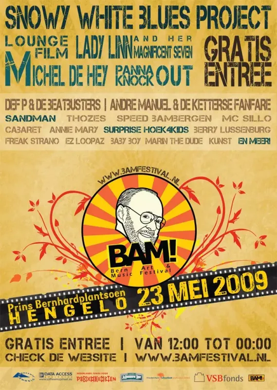 Poster editie 2009 BAM! Festival Hengelo (Ov.)