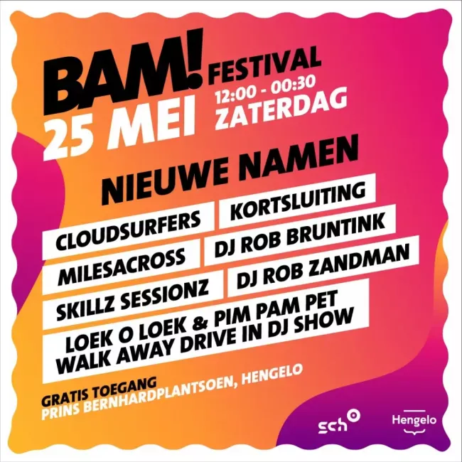 image Nieuwe namen Zaterdag! op BAM! Festival
